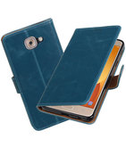 Hoesje voor Samsung Galaxy J7 Max Pull-Up booktype Blauw