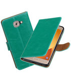 Hoesje voor Samsung Galaxy J7 Max Pull-Up booktype Groen