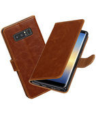 Hoesje voor Samsung Galaxy Note 8 Pull-Up booktype bruin