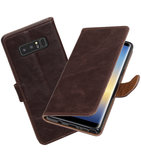 Hoesje voor Samsung Galaxy Note 8 Pull-Up booktype mocca