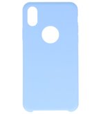 Hoesje voor Apple iPhone X Premium TPU back case Licht Blauw