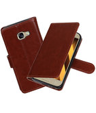 Bruin Portemonnee booktype Hoesje voor Samsung Galaxy A3 2017 A320