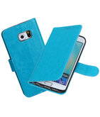 Turquoise Portemonnee booktype Hoesje voor Samsung Galaxy S6 Edge G925F