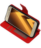 Rood Hoesje voor Samsung Galaxy A3 2017 TPU wallet case booktype HM Book