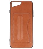 Hoesje voor Apple iPhone 7 Plus / 8 Plus Stand TPU back case Bruin