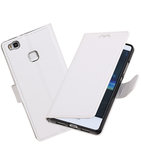 Wit Portemonnee booktype Hoesje voor Huawei P9 Lite