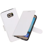 Wit Portemonnee booktype Hoesje voor Samsung Galaxy S6 G920F