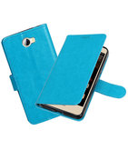 Turquoise Portemonnee booktype Hoesje voor Huawei Y5 II / Y6 II Compact