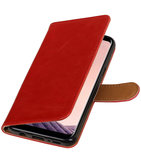 Hoesje voor LG Q8 Pull-Up booktype rood