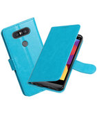 Turquoise Portemonnee booktype Hoesje voor LG Q8