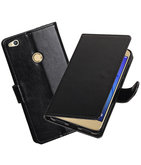 Zwart Portemonnee booktype Hoesje voor Huawei P8 Lite 2017/ P9 Lite 2017