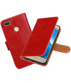 Hoesje voor Huawei P9 Lite mini / Y6 Pro 2017 Pull-Up booktype rood