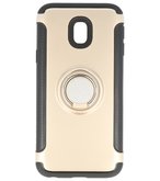 Hoesje voor Samsung Galaxy J3 2017 Pantser TPU met Ringhouder Goud