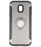 Hoesje voor Samsung Galaxy J3 2017 Pantser TPU met Ringhouder Grijs