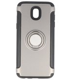 Hoesje voor Samsung Galaxy J5 2017 Pantser TPU met Ringhouder Grijs