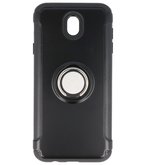 Hoesje voor Samsung Galaxy J7 2017 / Pro Pantser TPU met Ringhouder Zwart