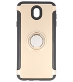 Hoesje voor Samsung Galaxy J7 2017 / Pro Pantser TPU met Ringhouder Goud