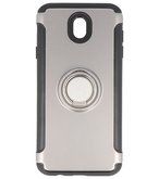 Hoesje voor Samsung Galaxy J7 2017 / Pro Pantser TPU met Ringhouder Grijs