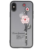 Hoesje voor Apple iPhone X Love Forever TPU Roze