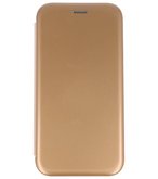 Goud Shell Folio case booktype Hoesje voor Apple iPhone X