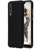 Zwart TPU back case cover Hoesje voor Huawei P20 Pro