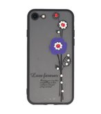Paars Love Forever back case Hoesje voor Apple iPhone 7 / 8