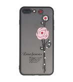 Geel Love Forever back case Hoesje voor Apple iPhone 7 Plus / 8 Plus