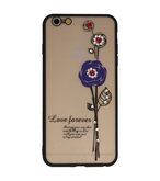 Paars Love Forever back case Hoesje voor Apple iPhone 6 Plus / 6s Plus