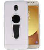 Zilver Magneet Stand Case hoesje voor Samsung Galaxy J5 2017