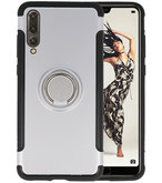 Zilver Pantser TPU met Ringhouder hoesje voor Huawei P20 Pro