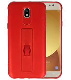 Rood Carbon serie Zacht Case hoesje voor Samsung Galaxy J5 2017