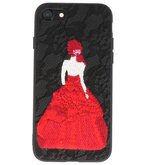 Zwart Chinees Borduurwerk TPU back case hoesje voor Apple iPhone 7 / 8