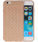Goud Geweven TPU case hoesje voor Apple iPhone 6 / 6s