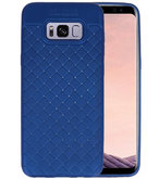 Blauw Geweven TPU case hoesje voor Samsung Galaxy S8 Plus