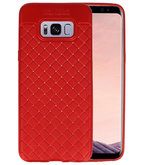 Rood Geweven TPU case hoesje voor Samsung Galaxy S8 Plus
