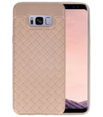 Goud Geweven TPU case hoesje voor Samsung Galaxy S8 Plus