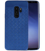 Blauw Geweven TPU case hoesje voor Samsung Galaxy S9 Plus