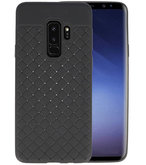 Zwart Geweven TPU case hoesje voor Samsung Galaxy S9 Plus