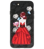 Zwart Chinees Borduurwerk TPU back case hoesje voor Apple iPhone 7 / 8