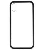 Zwart Transparant Magnetisch Back Cover Hoesje voor Apple iPhone X