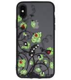 Groen Diamant Bloemen Hoesje Cases voor iPhone X