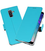 Blauw Bookstyle Wallet Cases Hoesje voor Samsung Galaxy A6 Plus (2018)