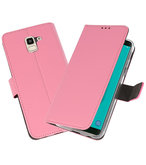 Roze Wallet Cases Hoesje voor Samsung Galaxy J6 2018