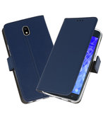 Navy Wallet Cases Hoesje voor Samsung Galaxy J7 2018