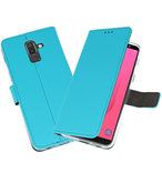 Blauw Wallet Cases Hoesje voor Samsung Galaxy J8