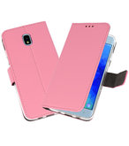 Roze Wallet Cases Hoesje voor Samsung Galaxy J3 2018