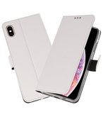 Wit Wallet Cases Hoesje voor iPhone XS Max