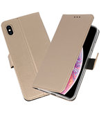 Goud Wallet Cases Hoesje voor iPhone XS Max