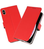 Rood Wallet Cases Hoesje voor iPhone XS Max