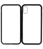 Magnetic Back Cover voor iPhone XS Zwart - Transparant